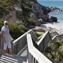 Heading down to Shell Beach