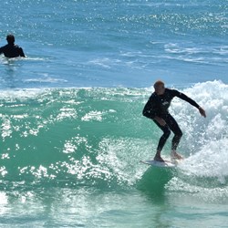These surfers had the whole area to themselves