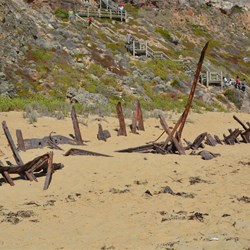 There is not much left of the Ethel Wreck