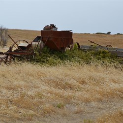 Old farm equipment on the way to Gleesons Landing