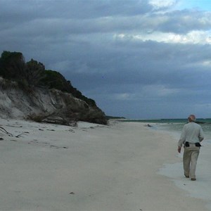 Eroded beach at Mason Bay