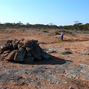 Dry rockholes near Balladonia