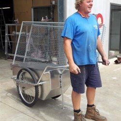Brand new trekking cart at Bonny Weld before paint