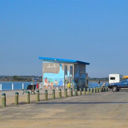 the wharf area at Mallacoota