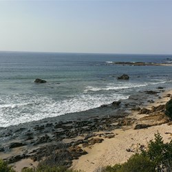 the boat launching place and beach at bastion Point