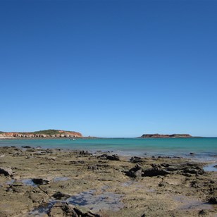 The point and Island at low tide