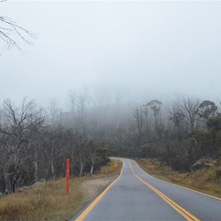 Misty mountain road
