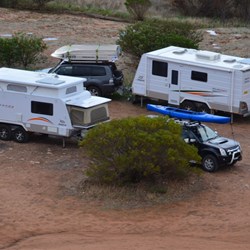 our two vans at the camping area