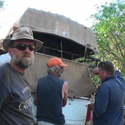 Unloading Joc's boat
