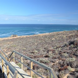 view towards the whistling rocks
