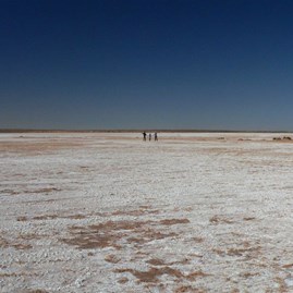 out on the salt pan