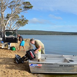 boat goes into the water at Millers Point
