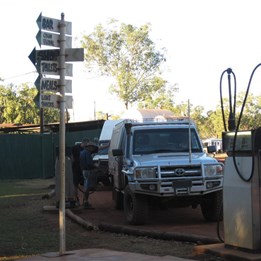 Fuelling up at Drysdale River Station
