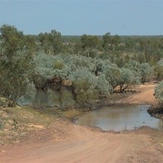Last trip we camped in the dry river bed of the Durack River  just look at it this year!