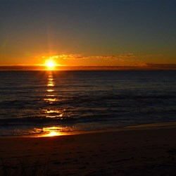 sunset over the ocean