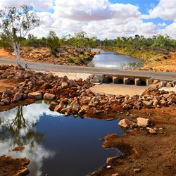 view from the bridge to the causeway