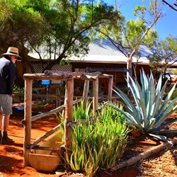 walking into the museum