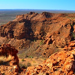 looking over Drapers gorge from on top of the escarpment