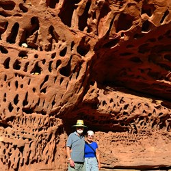John and I dwarfed by Honeycomb gorge.
