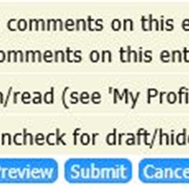Edit Blog Security Options