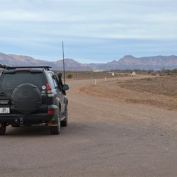 Leaving the Hawker Road to drive the Brachina Gorge Road