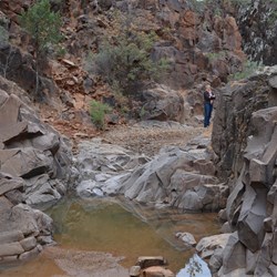 The rock pools are usually dry heading up the canyon