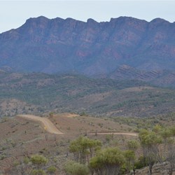 The road takes you down to Bunyeroo Gorge
