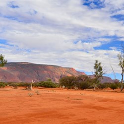 Mt Augustus viewed from the campground at the Resort