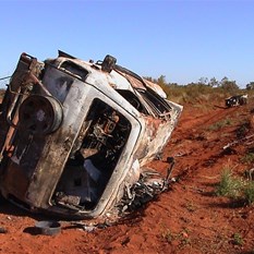 80 series Landcruiser wreck
