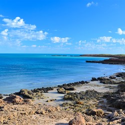 beautiful coastline at the camping area