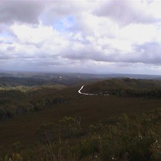 Elevated view over Western Explorer Rd