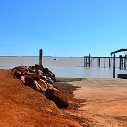 The wharf and boat ramp area