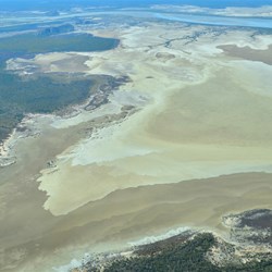 mud flat patterns from the air