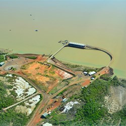 areial view of the jetty at derby