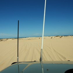 Driving along the dunes