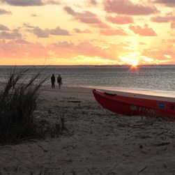 Sunset view from camp