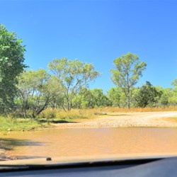 Water crossing on the road