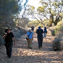 Walking back along the dry river bed