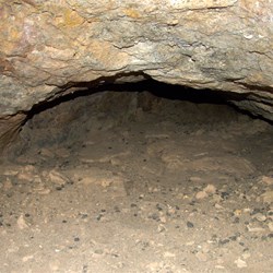 The rather nondescript cave