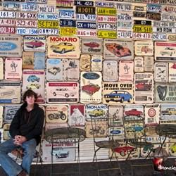 Ash outside the Menzies road house