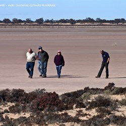 Searching the lake near the rockholes