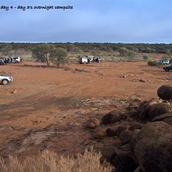 Our camp below the boulder rocks