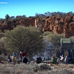 Most of the group enjoying doing nothing