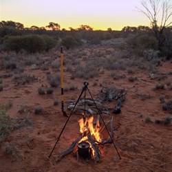 Our camp fire at Bartlett Bluff