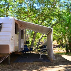 camp site near the river