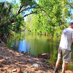 fishing at Jackaroo's waterhole