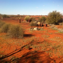 Remnants of airstrip at Dingo Claypan