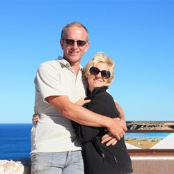 Dave & I on the edge of the Nullarbor