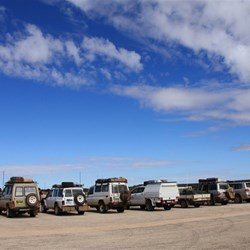 The convoy on Maralinga airstrip