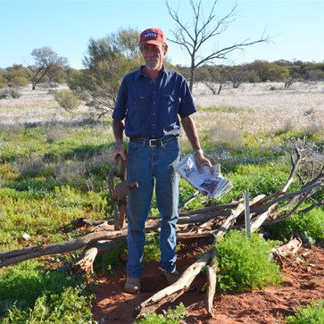 Meeting Allan the Dogger in action along the Dod Fence
